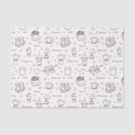 Papel De Seda Padrão moderno de café