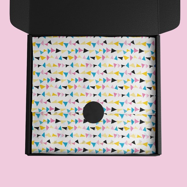 Papel De Seda Padrão moderno de confetes geométricos (Colorful abstract modern geometric confetti tissue paper)