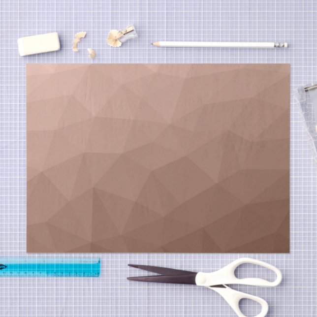 Papel De Seda Padrão moderno de malha geométrica Marrom Mocha (Arte )