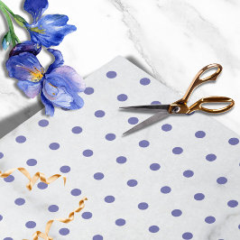 Papel De Seda Padrão Moderno de Pontos Polka Azuis sobre Mármore