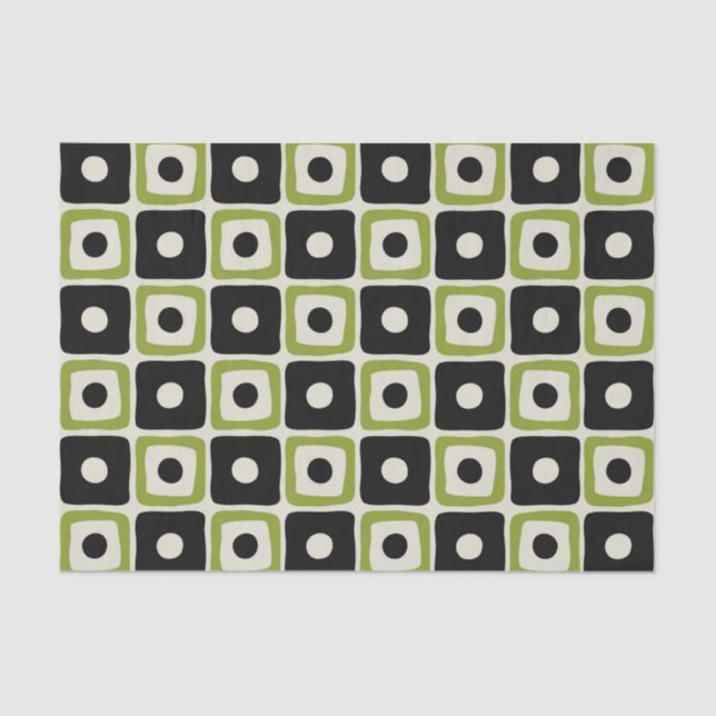 Papel De Seda Padrão moderno do meio século (Frente )