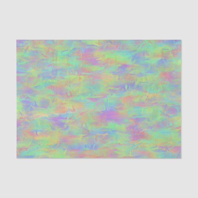 Papel De Seda Padrão Multicolorido Abstrato (Frente )