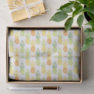 Papel De Seda Padrão multicolorido de abacaxi frutado colorido d