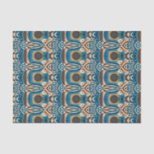 Papel De Seda Padrão Nativo Turquesa do Sudoeste