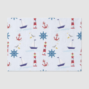 Papel De Seda Padrão náutico