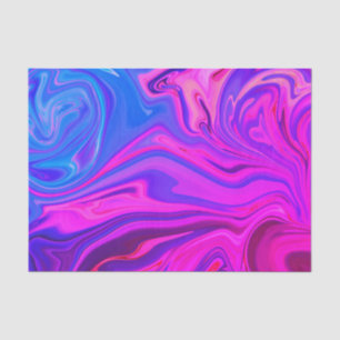 Papel De Seda Padrão Neon Blue Purple Abstrato