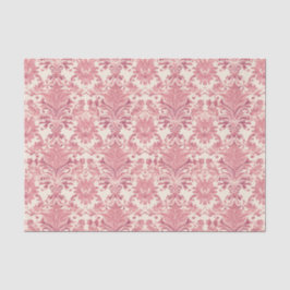 Papel De Seda Padrão Ornamental bonito de Damasco Rosa