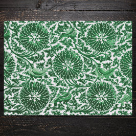 Papel De Seda Padrão Ornamental Ornamental Vintage Green