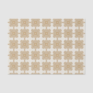 Papel De Seda Padrão Ornamentário Barroco Dourado Elegante Chic