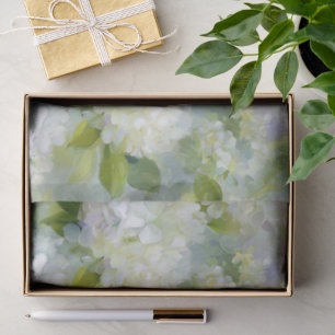 Papel De Seda Padrão Painterly Hydrangea