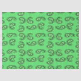 Papel De Seda Padrão paisley decorativo em verde