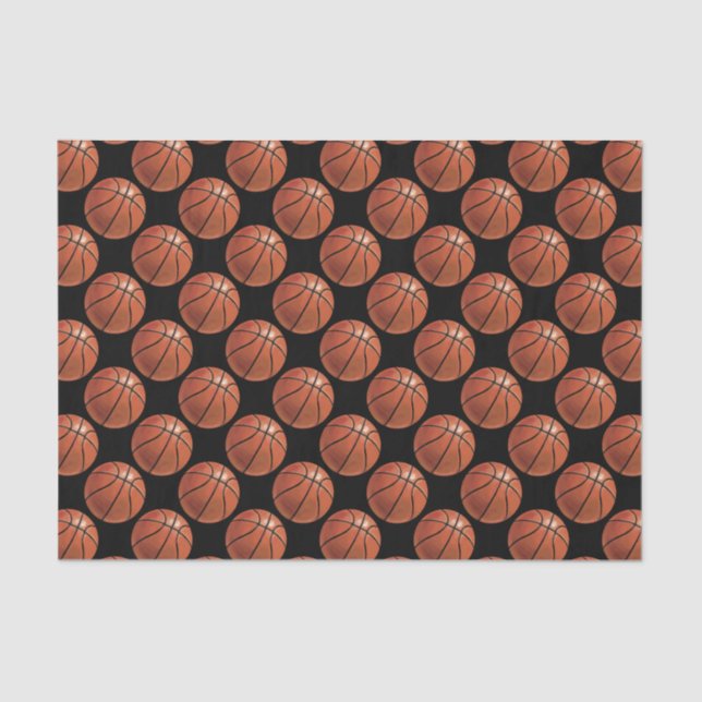 Papel De Seda Padrão Pintado de Basquete (Frente )