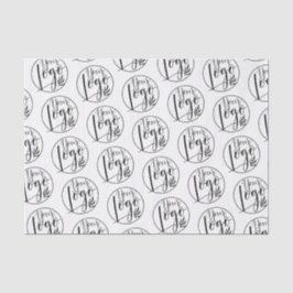 Papel De Seda Padrão preto de marca de logotipo profissional