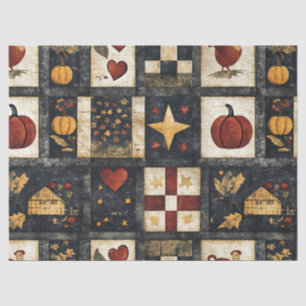 Papel De Seda Padrão Primitivo de Filtro de Outono   Colheita de