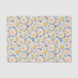 Papel De Seda Padrão retrô clássico fofo l Flores amarelas