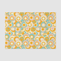 Padrão retrô colorido em tons pastel de laranja