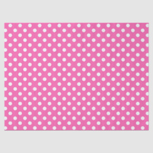 Papel De Seda Padrão Rosa de Bolinhas de Conscientização do Cânc