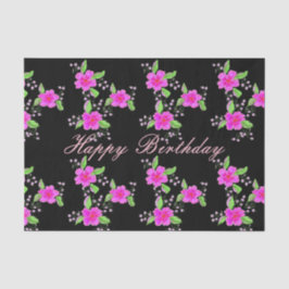 Papel De Seda Padrão rosa e preto