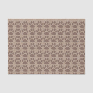 Papel De Seda Padrão Rustic Paws