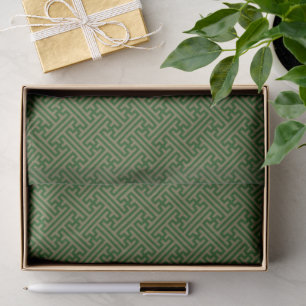 Papel De Seda Padrão Sayagata, japonês, verde e Dourado