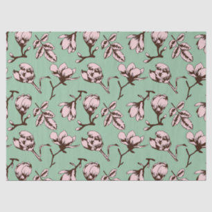 Papel De Seda Padrão sem costura com botões de flores de primave