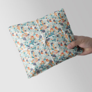 Papel De Seda Padrão sem costura da Flor Retro Floral