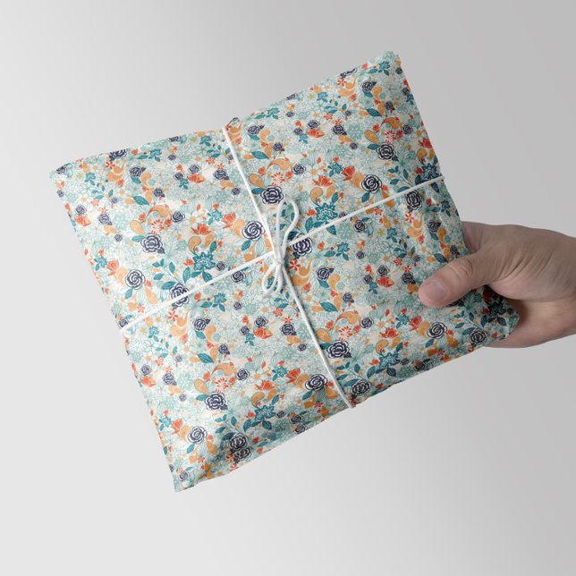 Papel De Seda Padrão sem costura da Flor Retro Floral (Criador carregado)