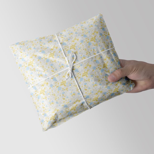 Papel De Seda Padrão sem costura da Flor Turquesa Floral (Criador carregado)