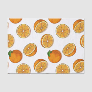 Papel De Seda Padrão Sem Costura de Fruta de Citros de Laranja F