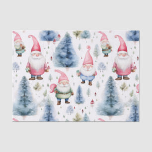 Papel De Seda Padrão sem costura do Gnome natalino