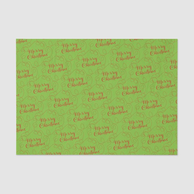 Papel De Seda Padrão sem costura vermelho CHRISTMAS com LINHAS (Frente )