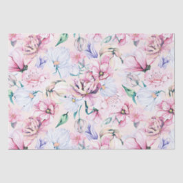 Papel De Seda Padrão sem falhas de flores estéticas