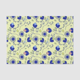 Papel De Seda Padrão sem soldadura floral