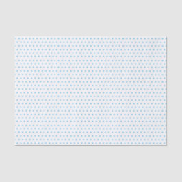 Papel De Seda Padrão Simples De Polkadots Azul-Bebê Em Branco