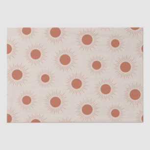 Papel De Seda Padrão solar Minimalista Terracotta Abstrato Boho