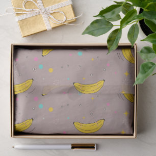 Papel De Seda Padrão Sonho de Banana Doce e Divertido