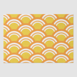 Papel De Seda Padrão tradicional de onda japonesa em amarelo