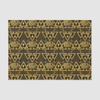 Papel De Seda Padrão triangular de raio de Adam preto