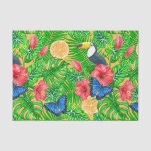 Papel De Seda Padrão tropical