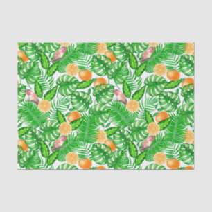 Papel De Seda Padrão tropical, beija-flores II