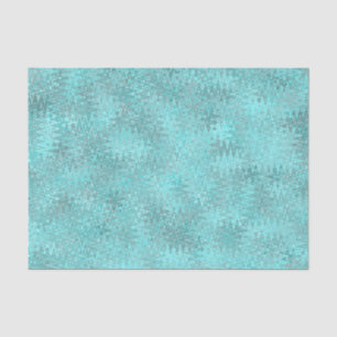 Papel De Seda Padrão Turquoise Zigzag