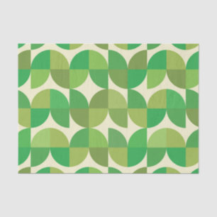 Papel De Seda Padrão Verde Abstrato moderno do meio século