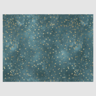 Papel De Seda Padrão verde azul-escuro do céu