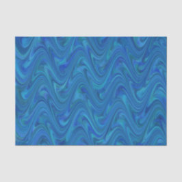 Papel De Seda Padrão Verde Azul Marbling