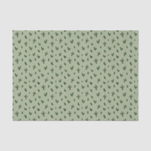 Papel De Seda padrão verde da árvore de natal simples