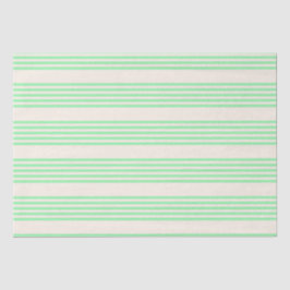 Papel De Seda Padrão verde e bege de cinco faixas