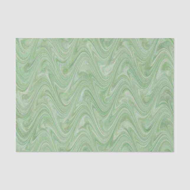 Papel De Seda Padrão Verde Mármore (Frente )