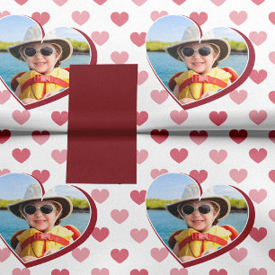 Papel De Seda Padrão vermelho + cor-de-rosa com Dia de os namora