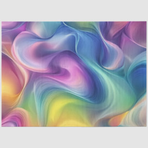 Papel De Seda Padrão Vibrante de Coloração d'água do Abstrato de