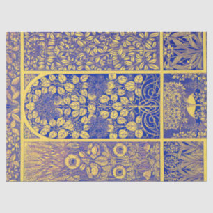 Papel De Seda Padrão Vintage Decorative Botanical Art Nouveau